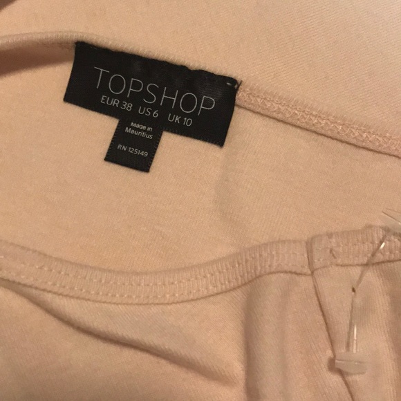 TopShop Scooped Back Blush Cotton Midi Dress NWT - Picture 8 of 8